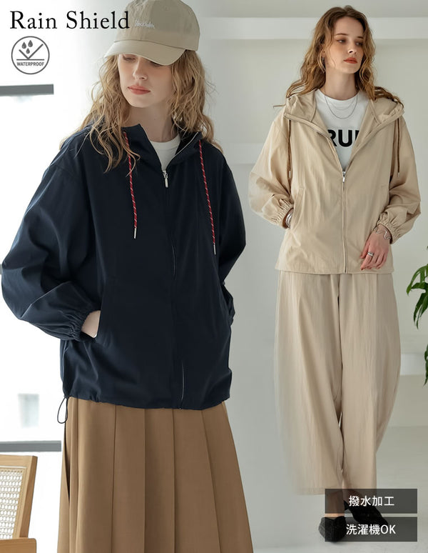 [2025 SUMMER COLLECTION][RAIN SHIELD][撥水加工]フーディーブルゾンマウンテンパーカー