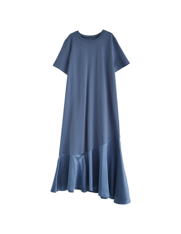 【TIME SALE 20%OFF ¥5,998⇒¥4,798】[接触冷感][低身長サイズ有]冷感マシュマロカットソー切り替えワンピース ワンピース 人気レディースファッション通販 リエディ