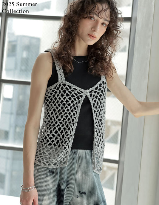 【TIME SALE 20%OFF ¥4,998⇒¥3,998】[2025 SUMMER COLLECTION]前後2WAYかぎ針編みニットビスチェ[mb] トップス 人気レディースファッション通販 リエディ