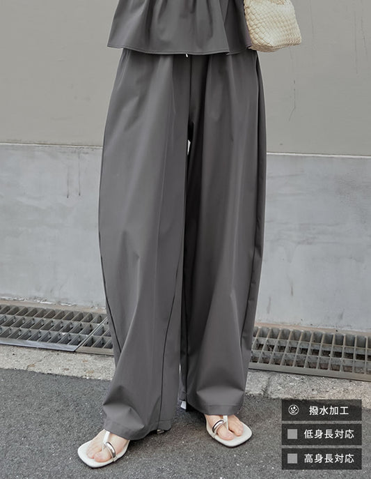 [リニューアル][撥水加工][低身長/高身長サイズ有]ウエストドロストパラコードバレルレッグパンツ パンツ 人気レディースファッション通販 リエディ