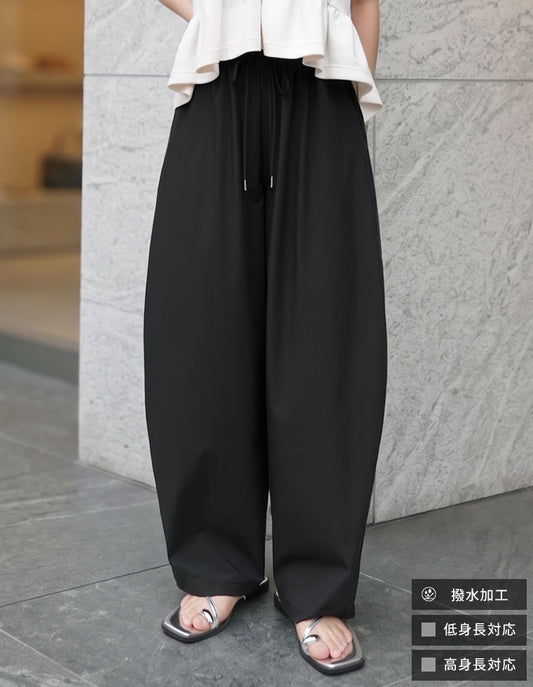 【TIME SALE 15%OFF】[リニューアル][撥水加工][低身長/高身長サイズ有]ウエストドロストパラコードバレルレッグパンツ パンツ 人気レディースファッション通販 リエディ