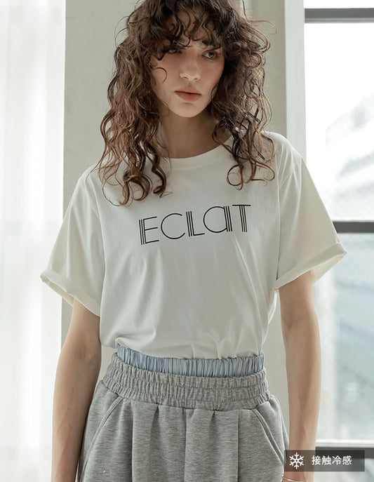 【TIME SALE 20%OFF】[接触冷感]配色スリーブ半袖ロゴTシャツ[mb] トップス 人気レディースファッション通販 リエディ