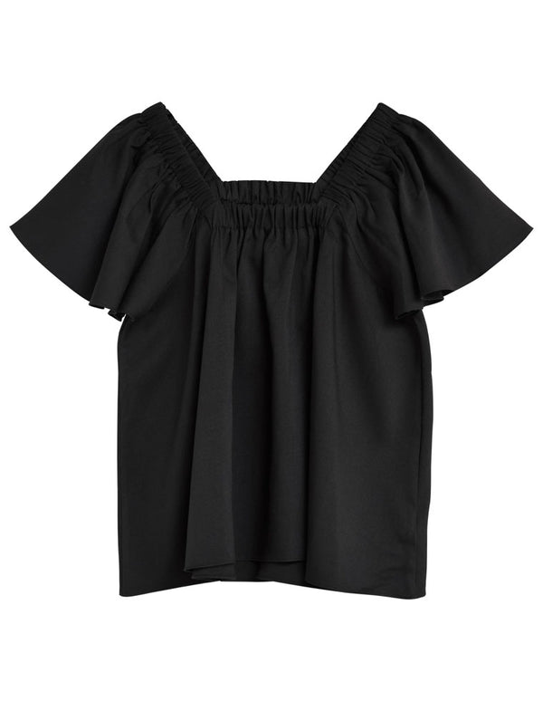 【TIME SALE 10%OFF ¥3,747⇒¥3,372】[二の腕カバー]リネンライク2WAYブラウス[mb] トップス 人気レディースファッション通販 リエディ