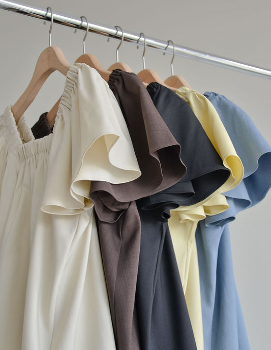 【FINAL SALE 10%OFF】[二の腕カバー]リネンライク2WAYブラウス[mb]