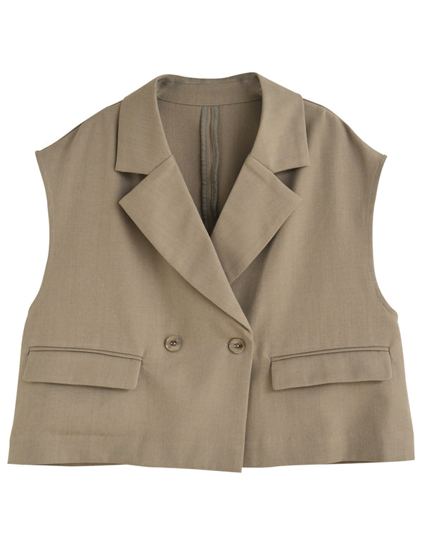 ストレッチミックスツイルテーラードベスト