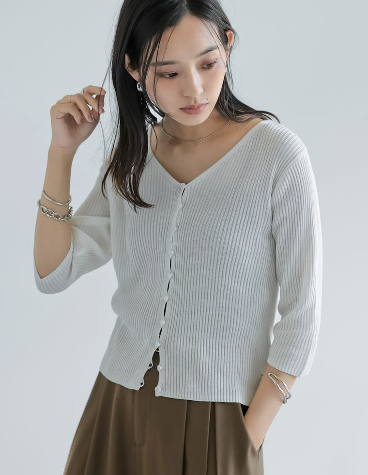 希少✨エブリデイアイライク　カシミヤ100％　シアーリブニット　Cariaggi TIME SALE】シアーリブカーディガン – BLUE ONLINE