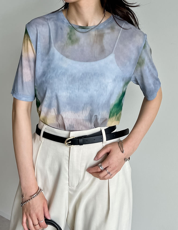 タイダイ柄パワーメッシュTシャツ - トップス通販 | 人気レディース