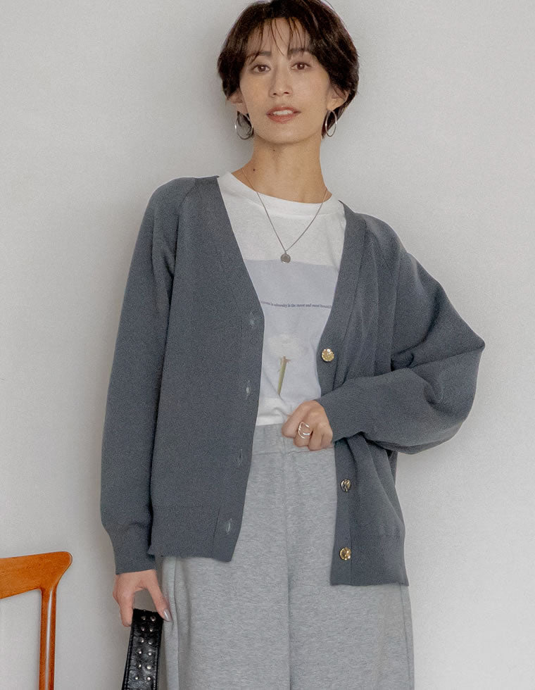 カーディガン melt the lady kitty tops gray メタルボタンドルマンニットカーディガン - トップス通販 | 人気