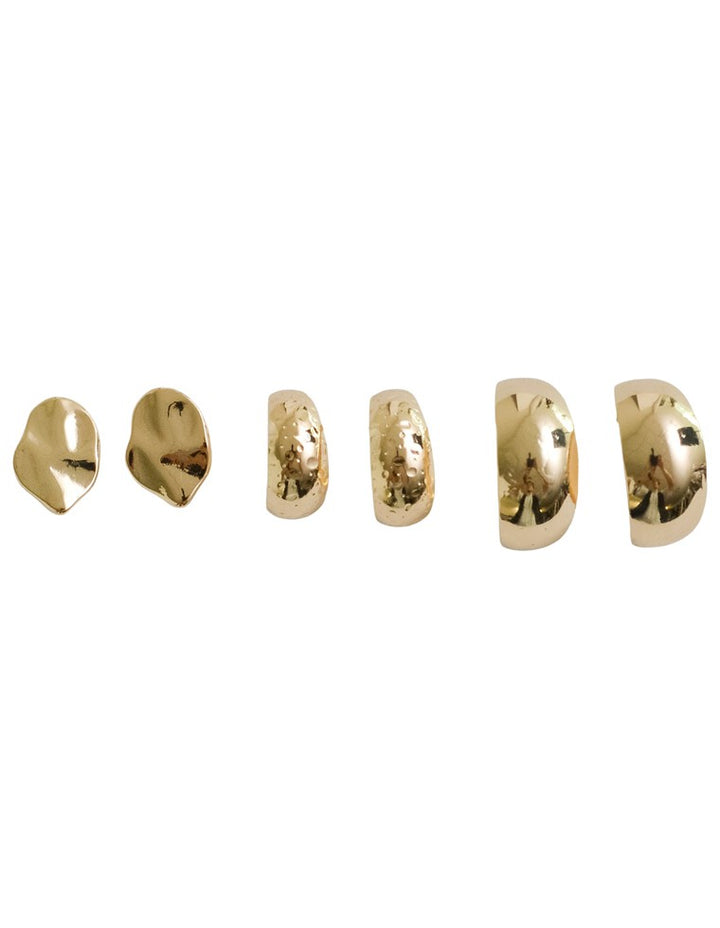 [3点セット]ドロップフープピアスSET[返品交換不可][mb] アクセサリー 人気レディースファッション通販 リエディ