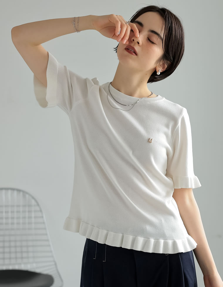 トップス Reee SHEER LAYERED RIB TOPS | TOPS | STORE | THINGS THAT MATTER ONLINE
