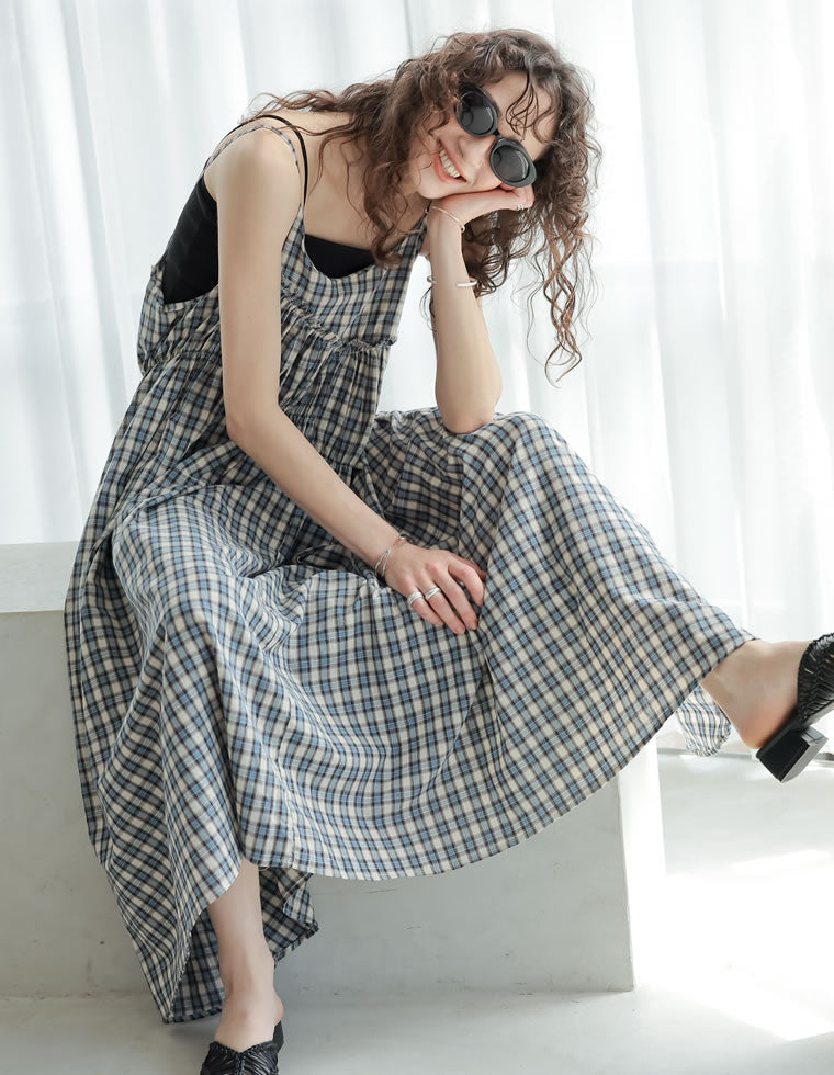 シャーリングアシメ切替キャミワンピース - ワンピース通販 | 人気