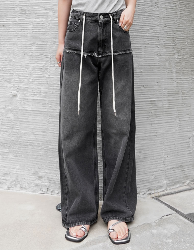 ロープベルト付きバレルレッグカーブパンツ - パンツ通販 | 人気