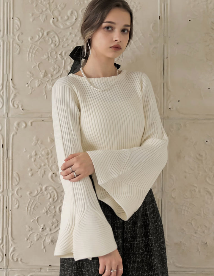 [MEISM by Re:EDIT][2025AW PRE ORDER]フィッシュスリーブリブニットトップス トップス 人気レディースファッション通販 リエディ