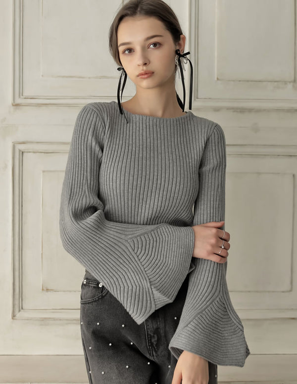 [MEISM by Re:EDIT][2025AW PRE ORDER]フィッシュスリーブリブニットトップス トップス 人気レディースファッション通販 リエディ