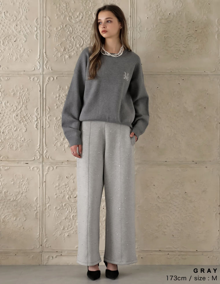 [MEISM by Re:EDIT][2025AW PRE ORDER]ワンポイント刺繍ロゴエンブレムニットトップス トップス 人気レディースファッション通販 リエディ