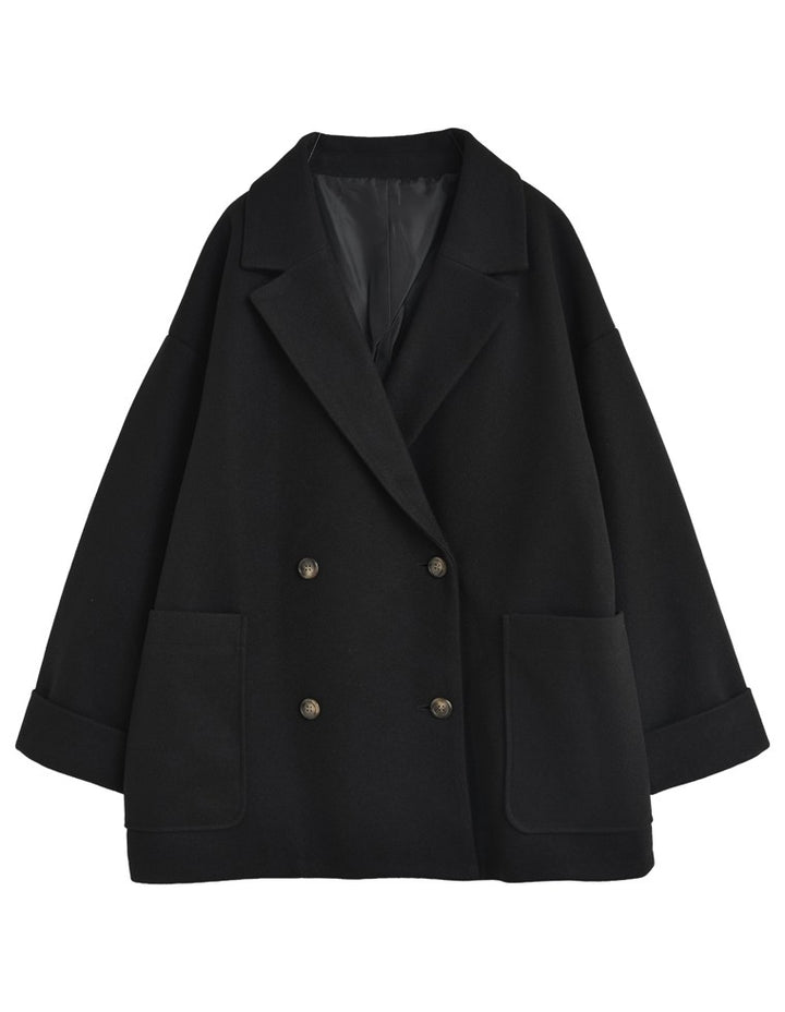 [2025 WINTER COLLECTION]フェイクウールルーズシルエットダブルテーラードジャケット ジャケット/アウター 人気レディースファッション通販 リエディ