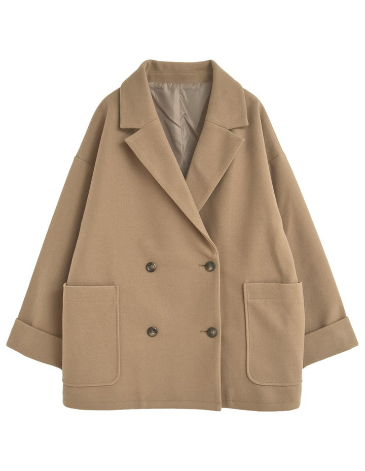 [2025 WINTER COLLECTION]フェイクウールルーズシルエットダブルテーラードジャケット ジャケット/アウター 人気レディースファッション通販 リエディ