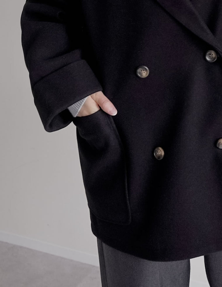 [2025 WINTER COLLECTION]フェイクウールルーズシルエットダブルテーラードジャケット ジャケット/アウター 人気レディースファッション通販 リエディ