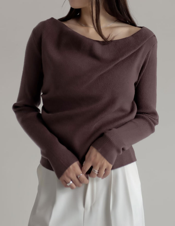 [2025AW COLLECTION]2WAYオフショルリブニットトップス トップス 人気レディースファッション通販 リエディ