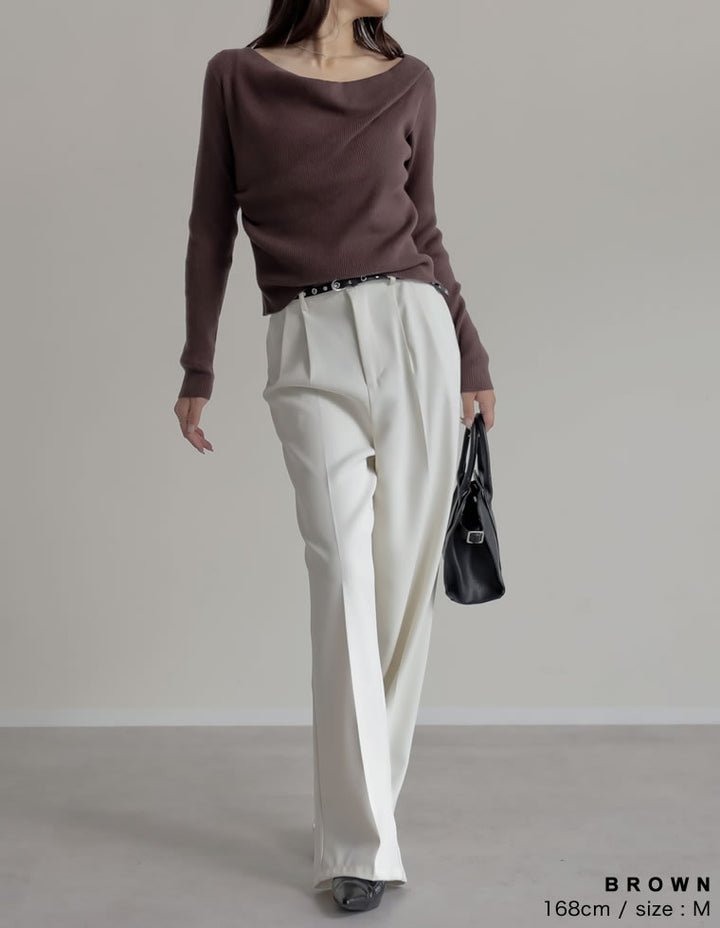 [2025AW COLLECTION]2WAYオフショルリブニットトップス トップス 人気レディースファッション通販 リエディ