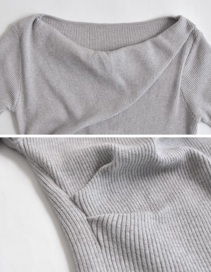 [2025AW COLLECTION]2WAYオフショルリブニットトップス トップス 人気レディースファッション通販 リエディ