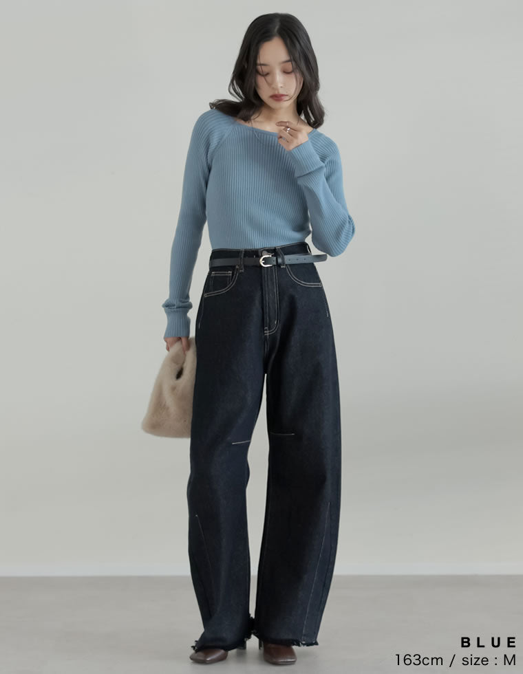 Rene　「ハイネックリブニットトップス」　タグ付き未使用品です Rene ハイネックのニット タグ付き未使用品です。 【公式通販】