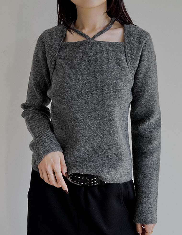 【本日限定価格】Fiorforte♡ニットボレロ セール】【ZOZO限定カラー有】チャイナボタンニットボレロ / original