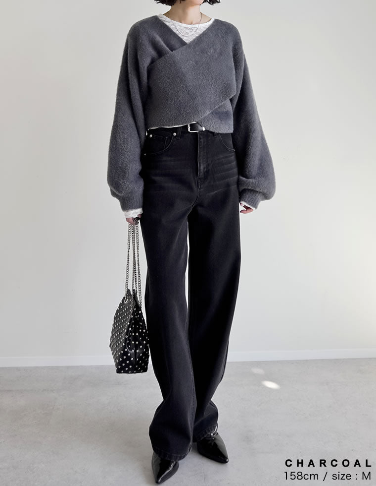 シャギーカシュクールニットプルオーバー - トップス通販 | 人気