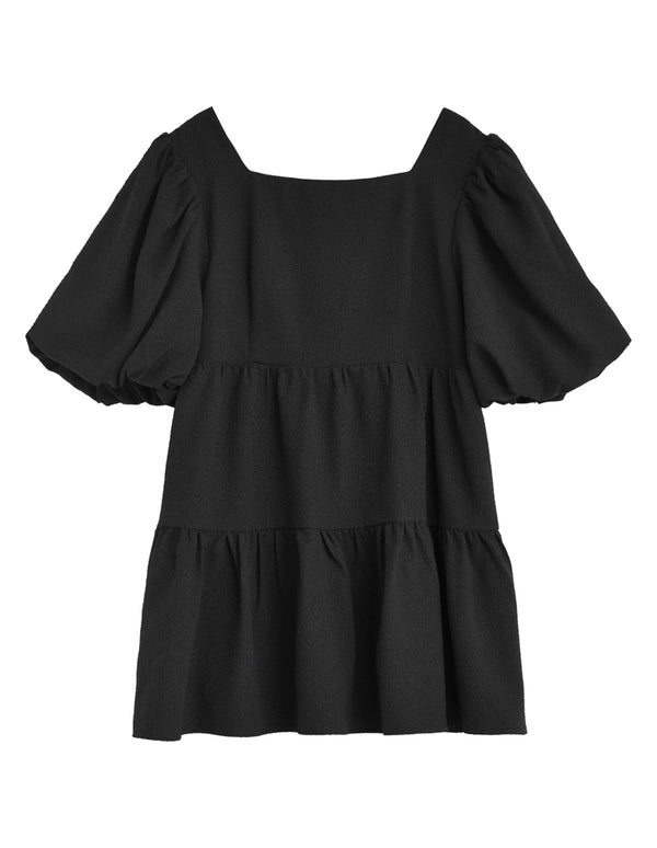 【TIME SALE 20%OFF ¥8,998⇒¥7,198】[2025 SUMMER COLLECTION][MEISM by Re:EDIT]ドビードットバルーンスリーブティアードチュニックトップス トップス 人気レディースファッション通販 リエディ