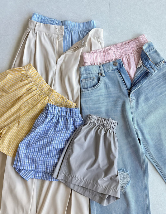 【TIME SALE 35%OFF ¥3,747⇒¥2,435】選べる柄or無地ブロードイージーショートパンツ[mb] パンツ 人気レディースファッション通販 リエディ