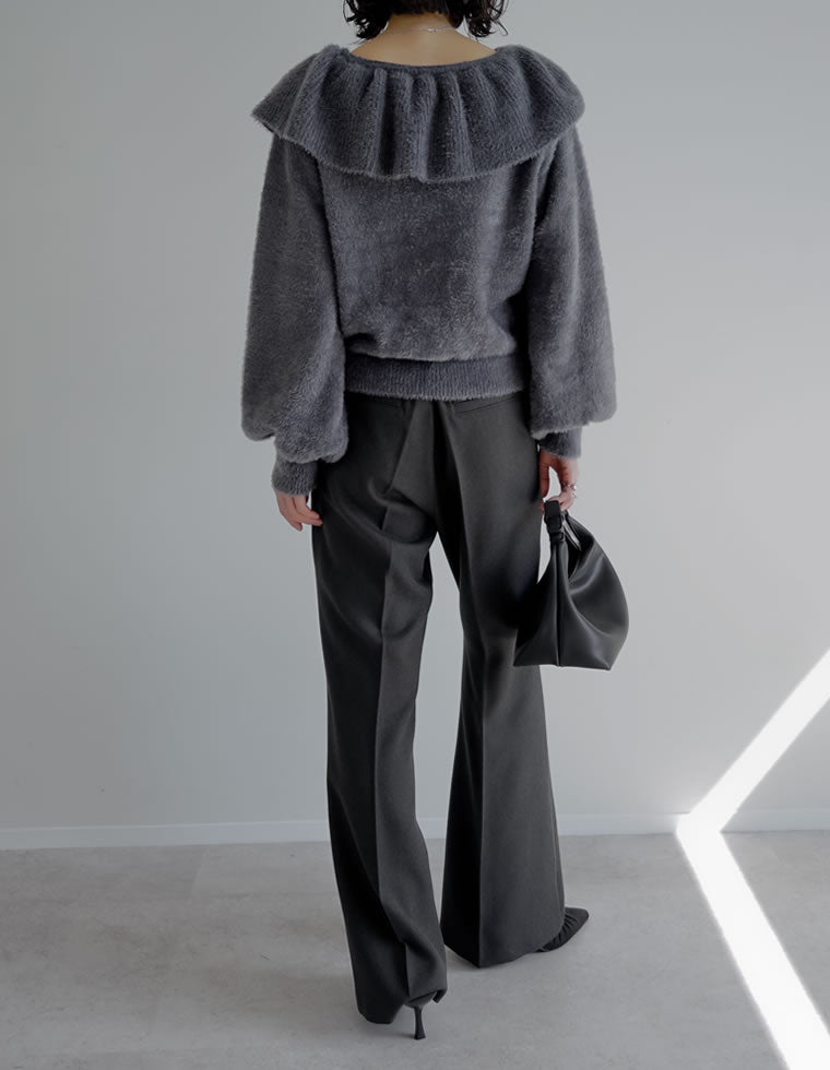 クロスフリルニットプルオーバー - トップス通販 | 人気レディース