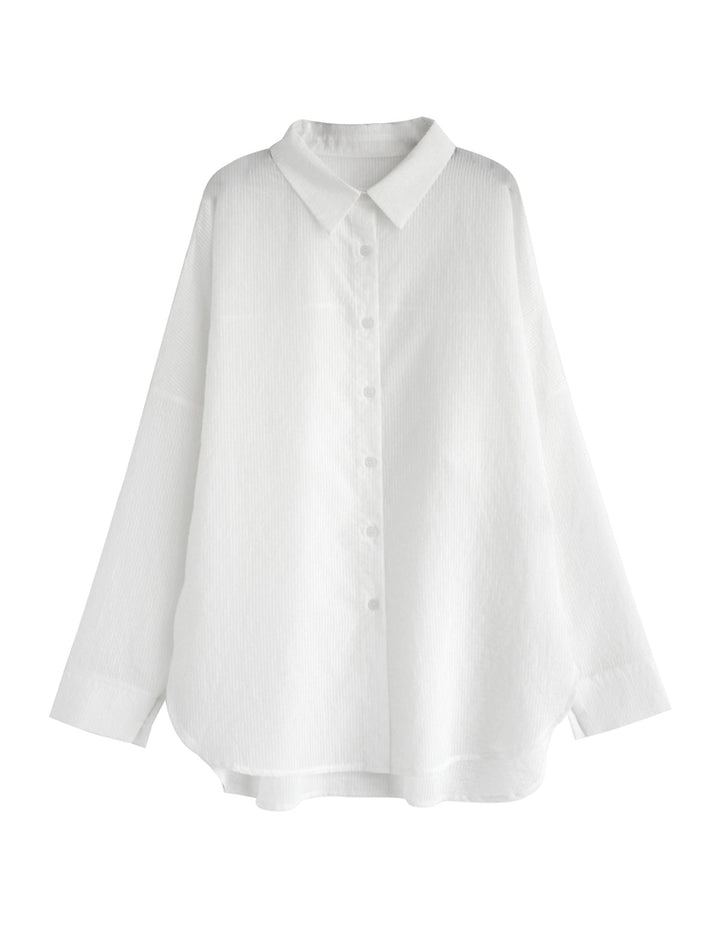 【TIME SALE 10%OFF ¥4,998⇒¥4,498】[2025 SUMMER COLLECTION][新色追加]ストライプシアーシャツ[mb] トップス 人気レディースファッション通販 リエディ