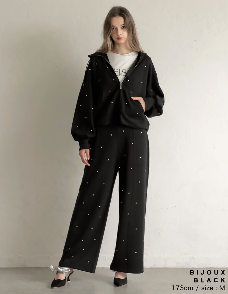 ダンボールラインストーンフーディー - トップス通販 | 人気レディース