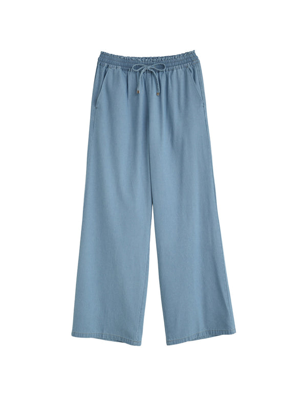 【TIME SALE 10%OFF ¥4,998⇒¥4,498】[低身長/高身長サイズ有][接触冷感]冷感デニムイージーパンツ パンツ 人気レディースファッション通販 リエディ