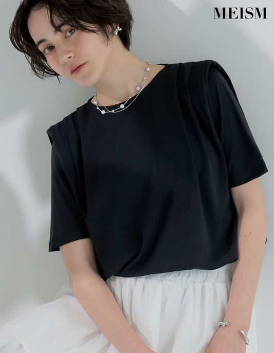 【TIME SALE 20%OFF】[MEISM by Re:EDIT]肩タックパワーショルカットトップス トップス 人気レディースファッション通販 リエディ