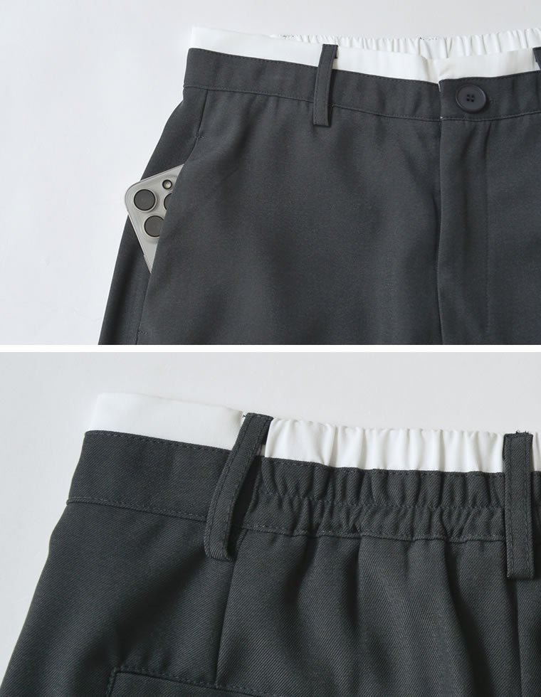 ツイルウエスト切り替えバレルレッグパンツ - パンツ通販 | 人気