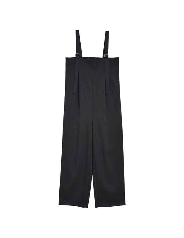 【TIME SALE 20%OFF ¥5,498⇒¥4,398】[低身長/高身長サイズ有][洗濯機で洗える][イージーケア]リネンライクバックゴムサロペット オールインワン 人気レディースファッション通販 リエディ