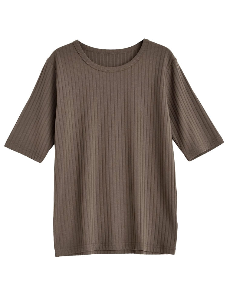 汗じみ防止]ワイドリブ半袖Tシャツ - トップス通販 | 人気レディース