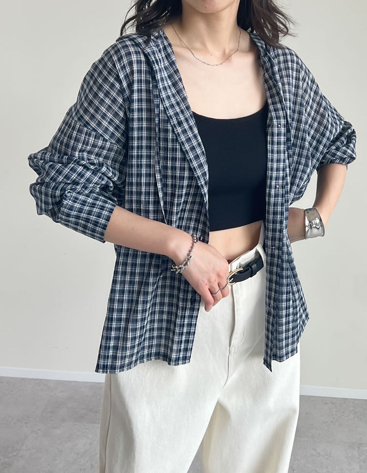 【TIME SALE 10%OFF ¥5,498⇒¥4,948】[紫外線対策]オーバーサイズフード付きシアーシャツ[mb] トップス 人気レディースファッション通販 リエディ