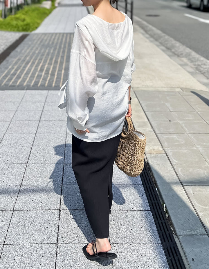 【TIME SALE 10%OFF ¥5,498⇒¥4,948】[紫外線対策]オーバーサイズフード付きシアーシャツ[mb] トップス 人気レディースファッション通販 リエディ