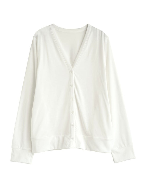 【TIME SALE 20%OFF ¥2,498⇒¥1,998】[UVカット]天竺Vネックカーディガン[mb] トップス 人気レディースファッション通販 リエディ