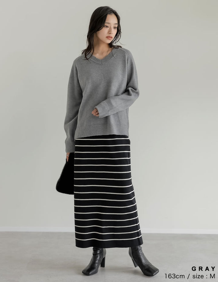 [2025AW COLLECTION]アルパカタッチVネックニットプルオーバー トップス 人気レディースファッション通販 リエディ