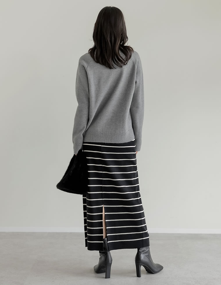 MICHELL アルパカVネックニット ALPACA V-NECK KNIT SWEATER – GOAT ESSENCE