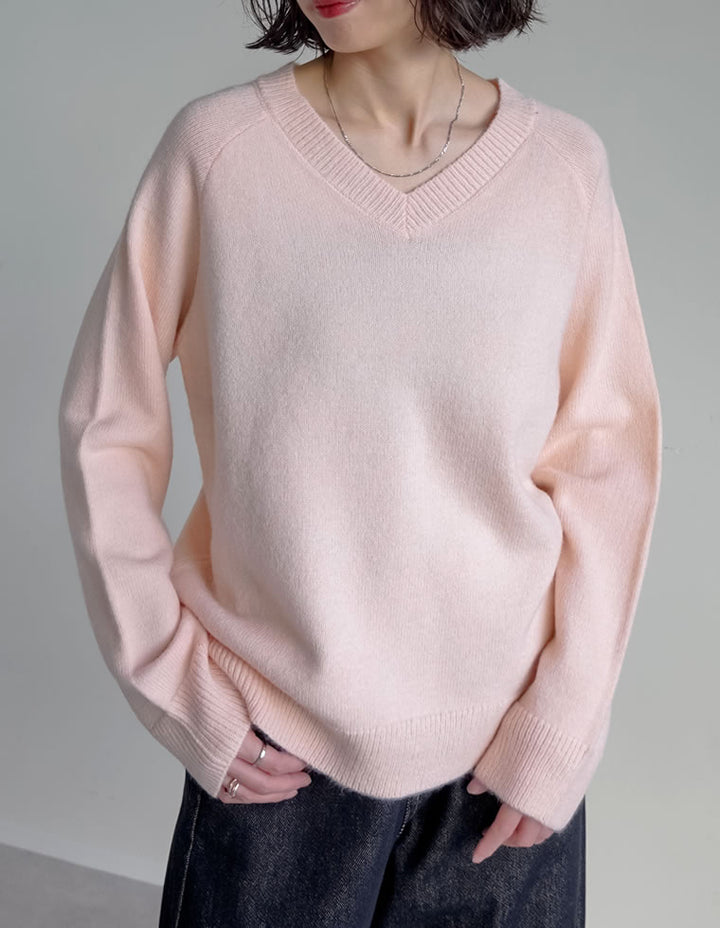 [2025AW COLLECTION]アルパカタッチVネックニットプルオーバー トップス 人気レディースファッション通販 リエディ