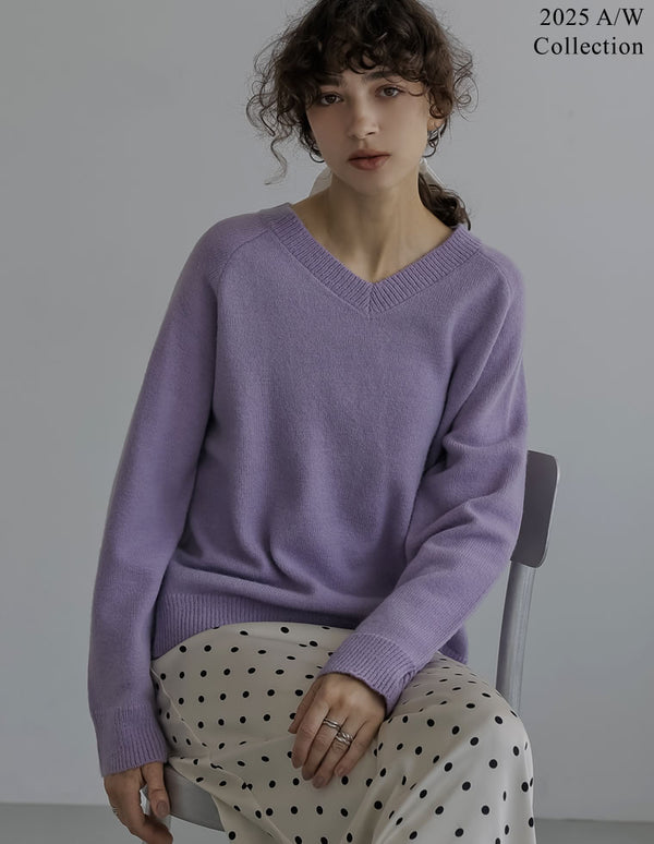 [2025AW COLLECTION]アルパカタッチVネックニットプルオーバー