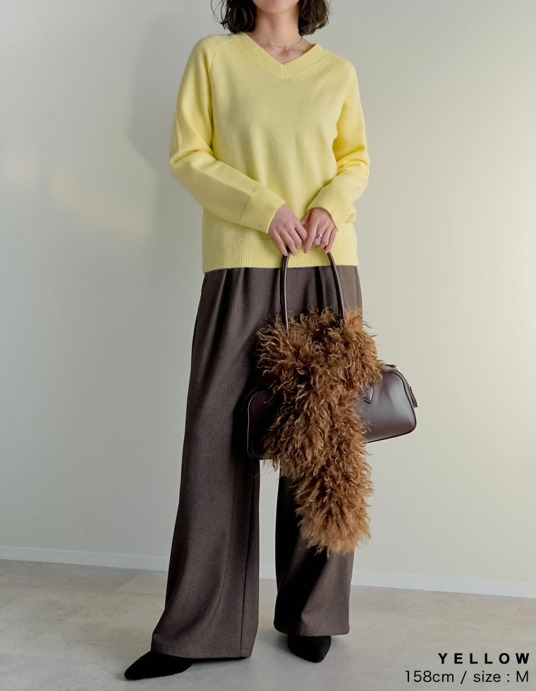 アルパカタッチVネックニットプルオーバー - トップス通販 | 人気