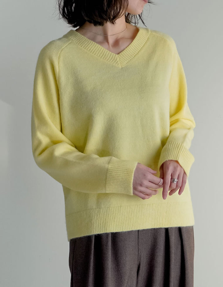 [2025AW COLLECTION]アルパカタッチVネックニットプルオーバー トップス 人気レディースファッション通販 リエディ