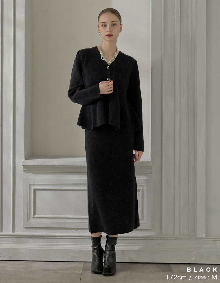 畦編みラメニットナロースカート - skirt通販 | 人気レディース