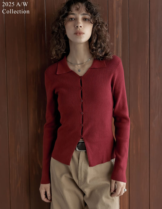 [2025AW PRE ORDER]ポロカラーニットトップス