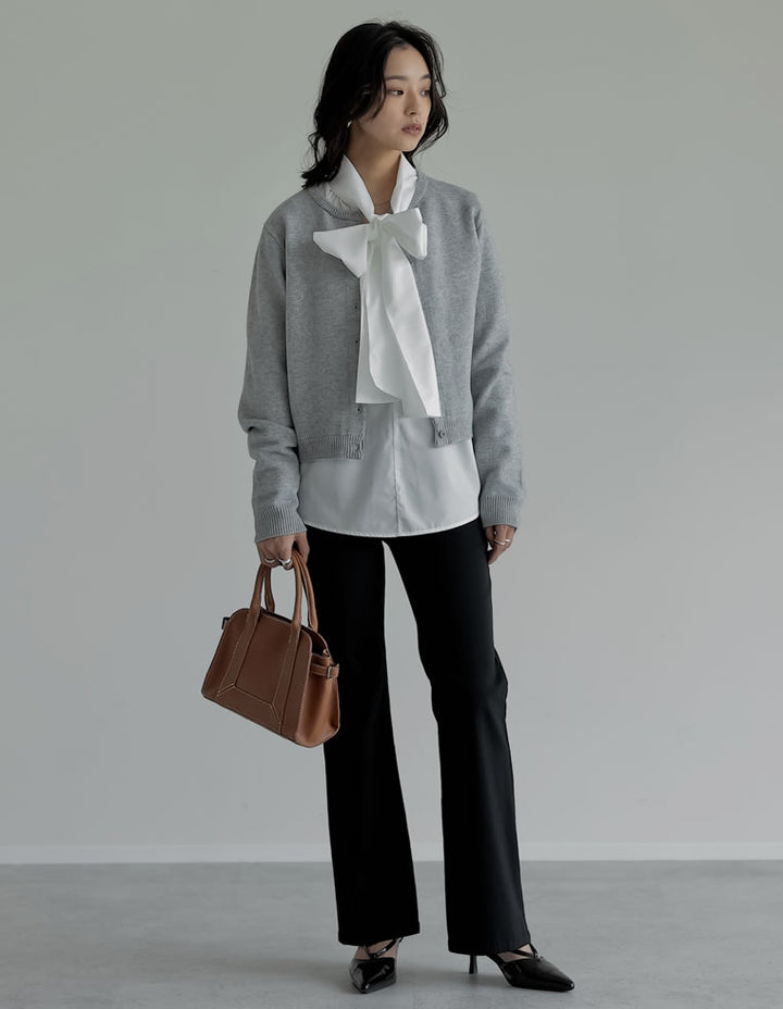 [2025AW COLLECTION]配色アルパカタッチニットカーディガン トップス 人気レディースファッション通販 リエディ